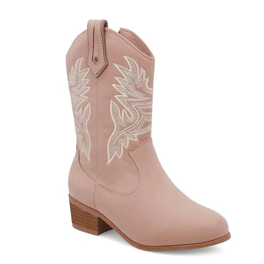 Mia Bloome TGK595A-685 Boot Girls 13 Blush Leather Cowboy Western Boot ZOGG3095